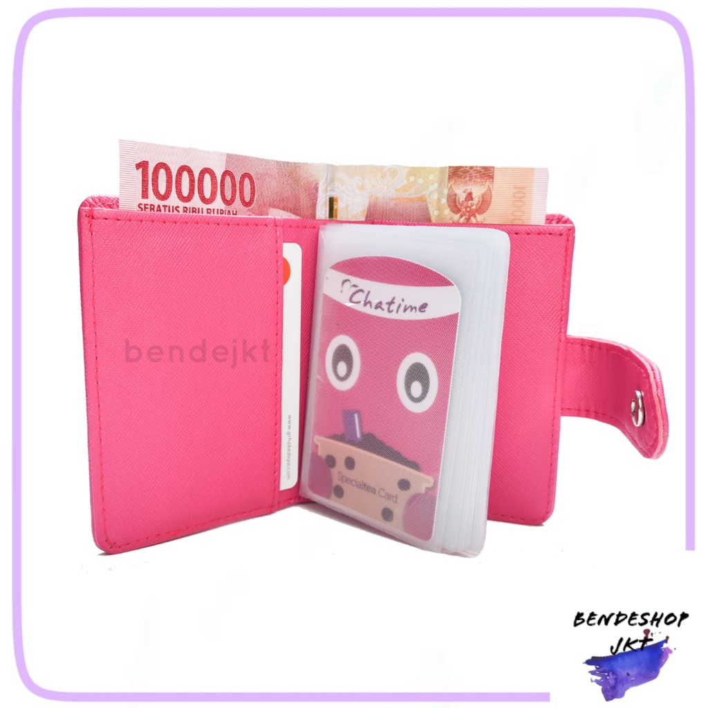 DOMPET KARTU 16 SLOT KANCING DOUBLE DAN UANG KERTAS BENDEJKT