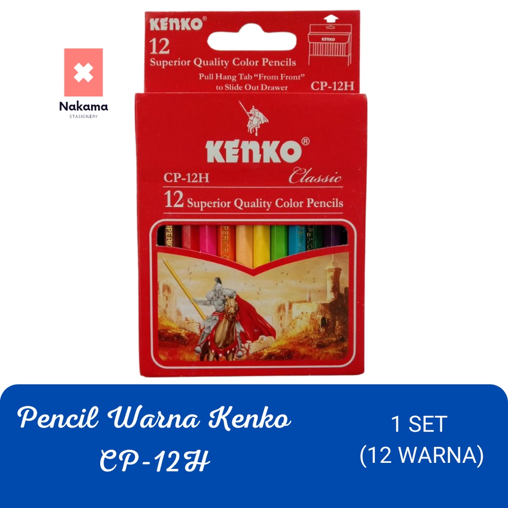 

PENSIL WARNA KENKO 12 WARNA PENDEK CP-12H