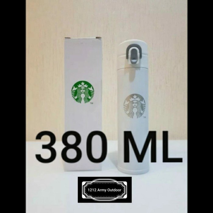 Botol Minum Botol Minum Termos Tumblr Kancing STARBUCK Air Panas Original - ABU - - Putih(K9N0) Term
