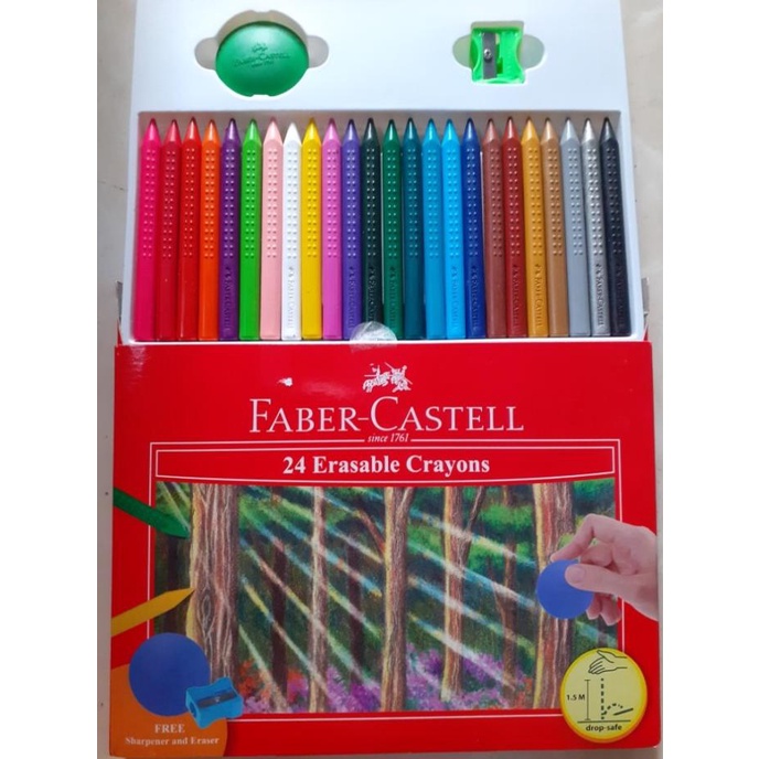 

ERASABLE CRAYON BISA DIHAPUS 24 WARNA - FABER CASTELL MURAH!