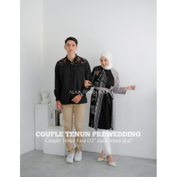 (READY STOK) COUPLE TENUN FARA 02 KEMEJA TENUN DAN DRESS TENUN