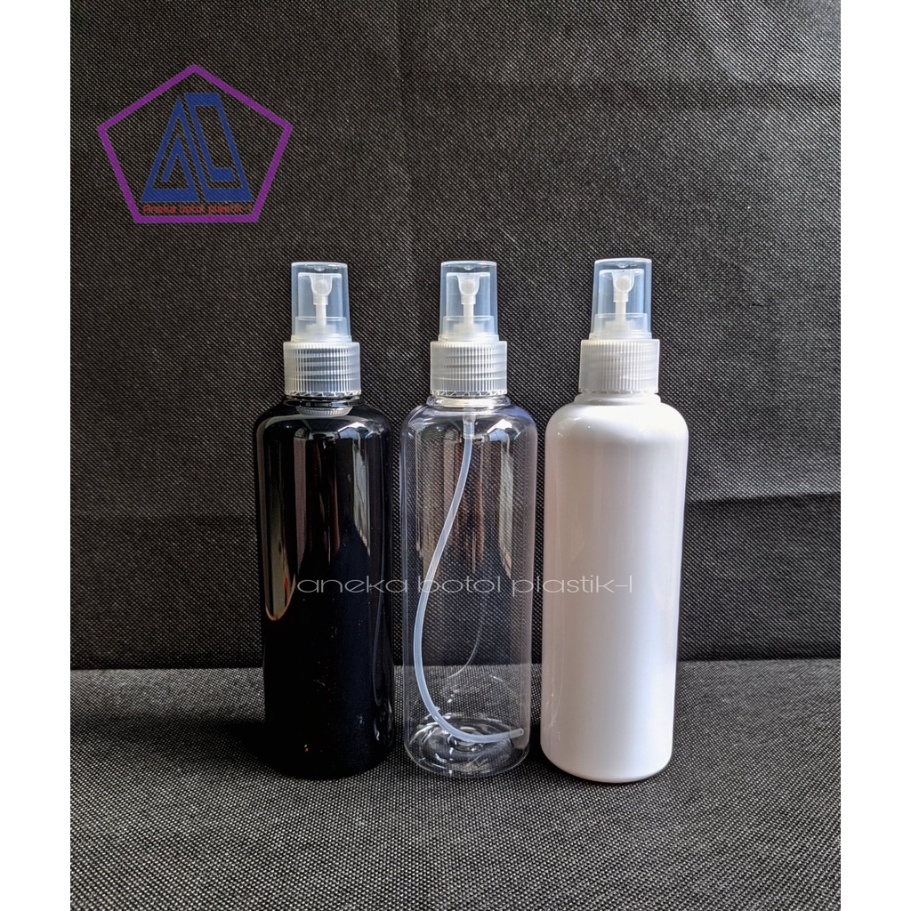 BOTOL SPRAY 250ML PET PLASTIK TEBAL - BOTOL PLASTIK 250ML - Botol 250Ml