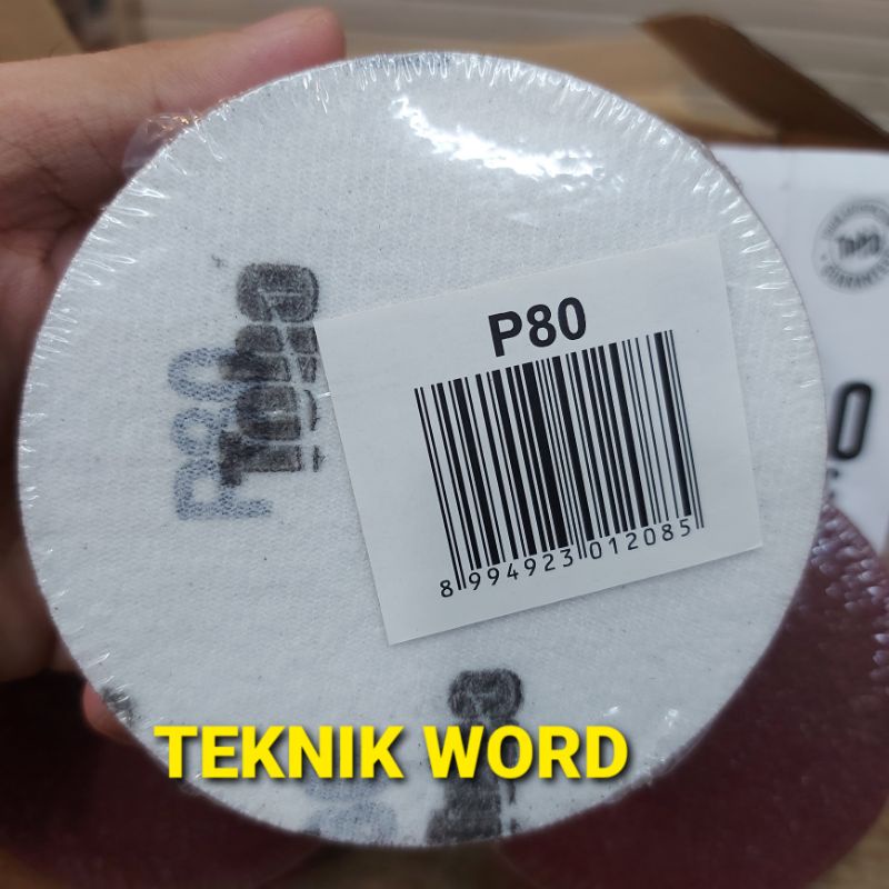 AMPLAS TOHO BULAT VELCRO GRIT 60/80/100/120 AMPLAS TOHO 4 INCH AMPLAS BULAT TOHO 4" GRIT 60