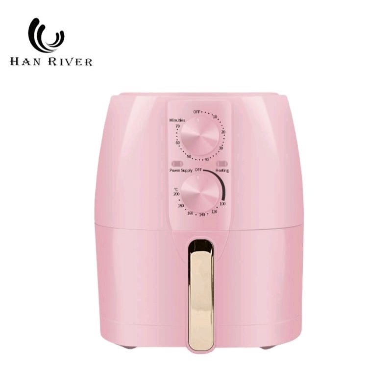 HAN RIVER Air Fryer 4L 1200Watt Tombol mekanis hijau/hitam