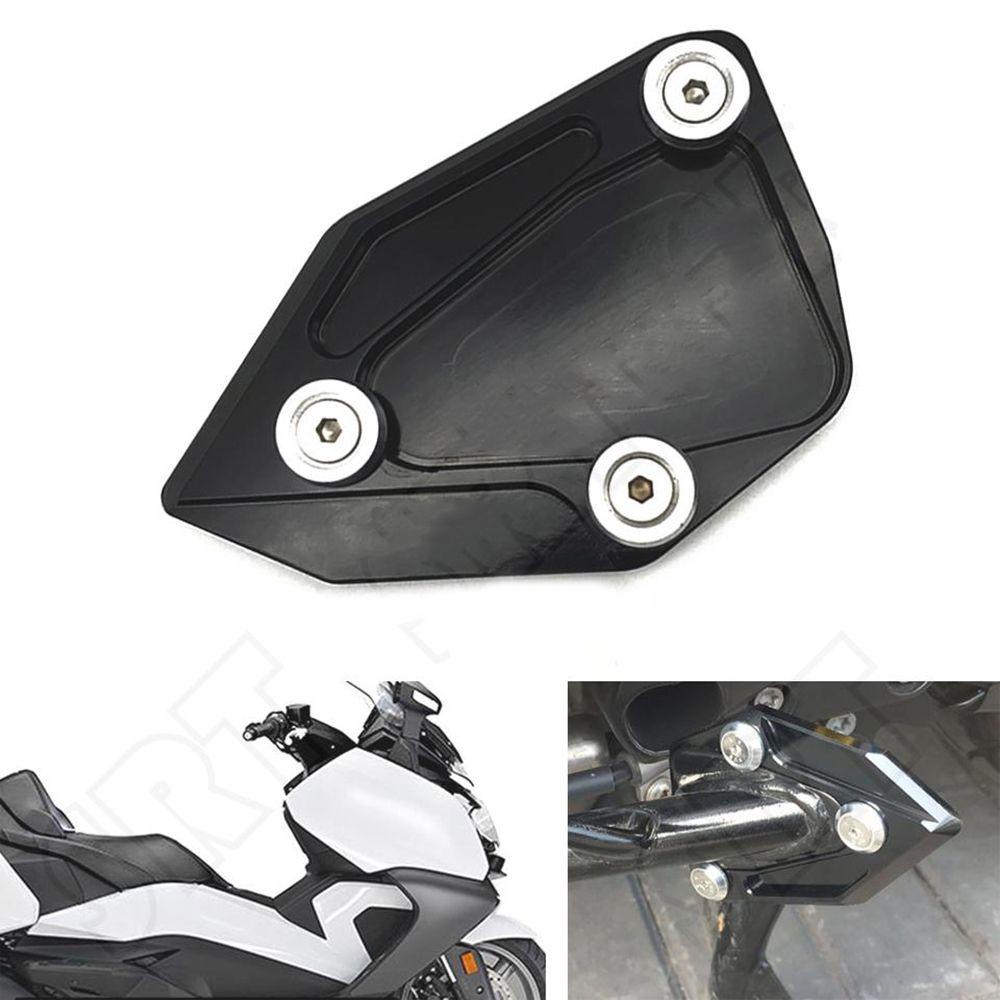 Populer Kaki Ekstensi Pad Pembesar Aksesoris Motor Side Stand Foot Support Side Kick Stand Untuk BMW C600 SPORT 12-15