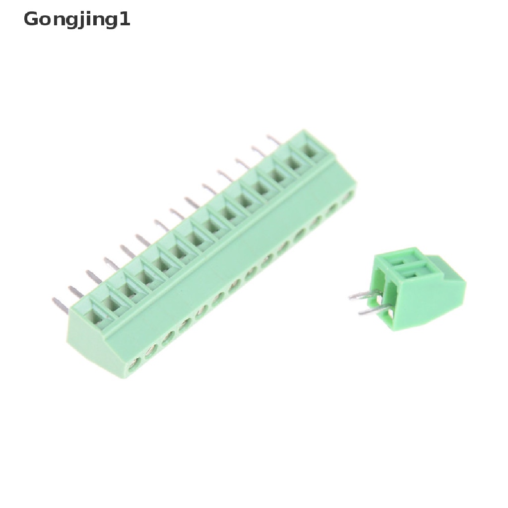 Gongjing1 1pc Blok Terminal Sekrup PCB Universal 2P-16P KF128 2.54mm