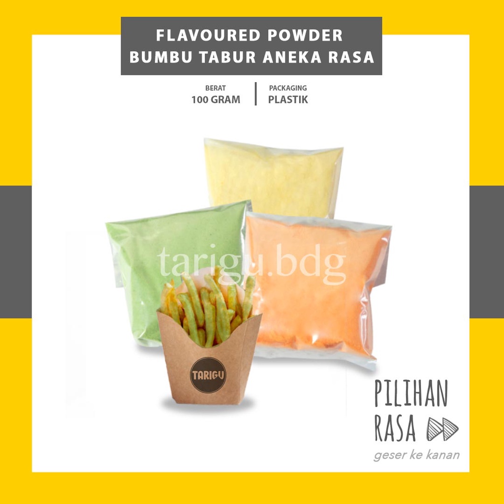 BUMBU TABUR ANEKA RASA 100GR - BUBUK TABUR GURIH - BUMBU KENTANG - BUMBU KERIPIK CIMOL JAMUR KRISPI