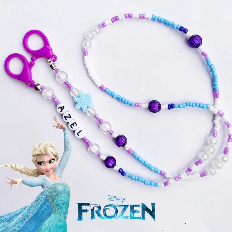 Kalung masker anak perempuan Elsa Frozen