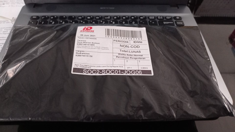 Batik Pria Uwer Dasaran Ungu Lapis Furing Reguler Fit M L Xl / Masbatiksolo