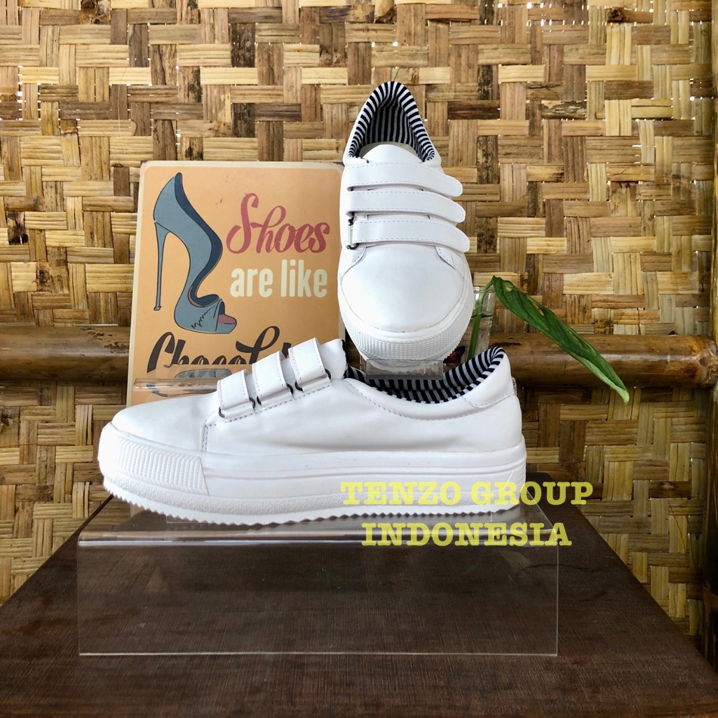 Tenzo Shoes || Tnz 11 Sepatu Wanita Tenzo Model Prepet Moka/Pink/Putih 37-40