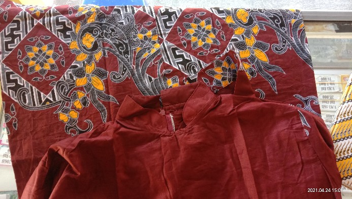 M-l-xl-xxl Batik Tunik Wanita Asj Sa Hrb026 Kenongo Pekalongan Sogan Tulis