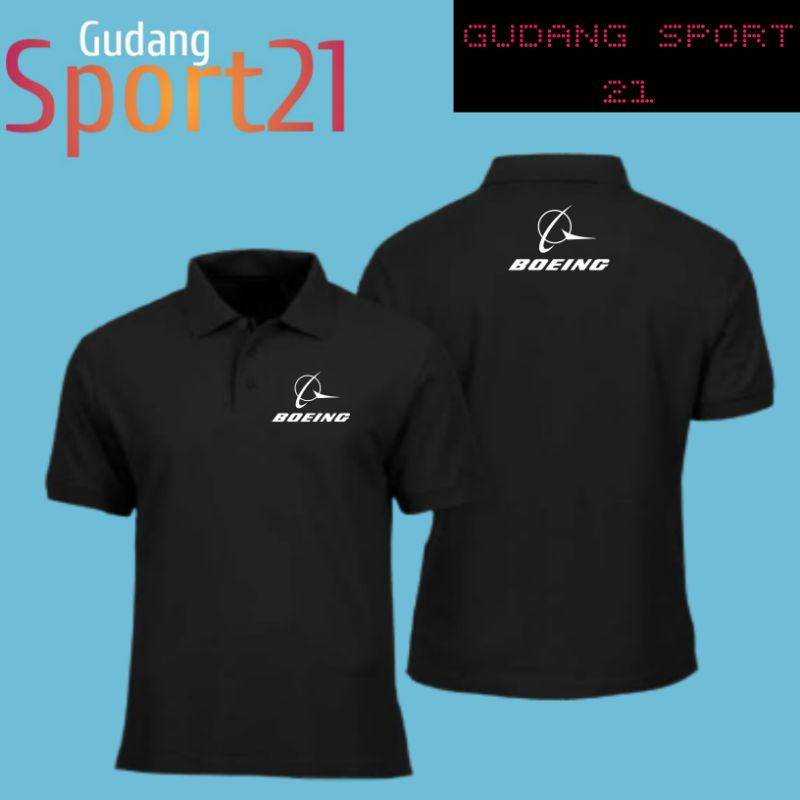 kaos polo kerah boeing pesawat kaos boeing