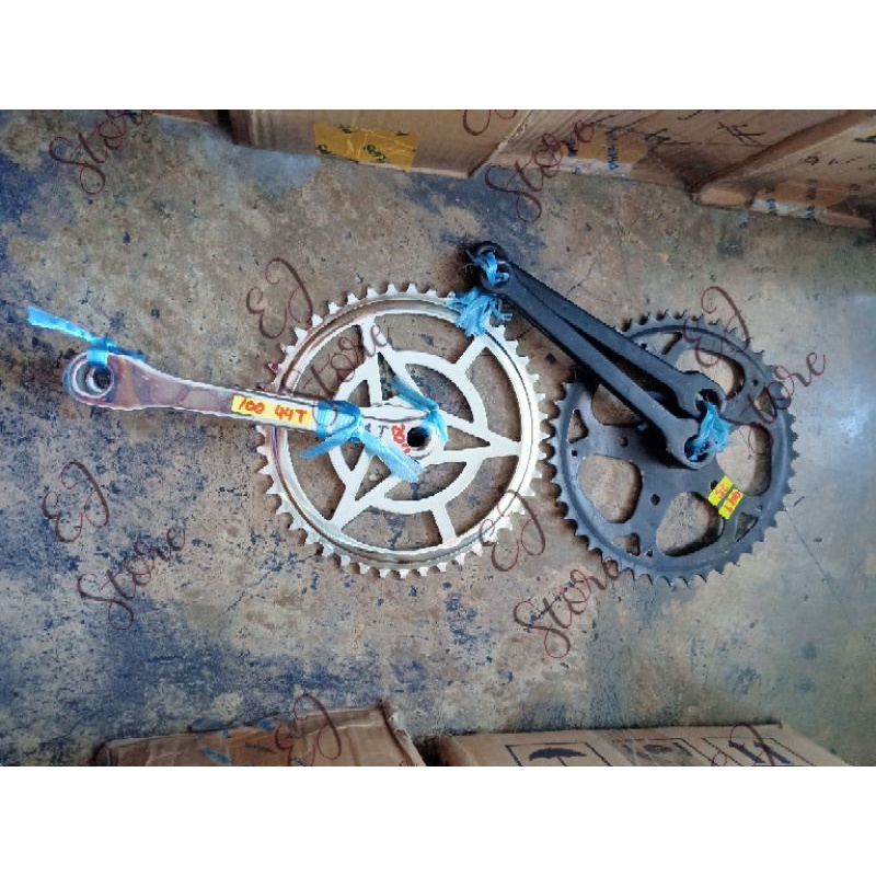 crank set sepeda bmx ukuran 20 - crank langsung sepeda pixie - crank jengki 44T