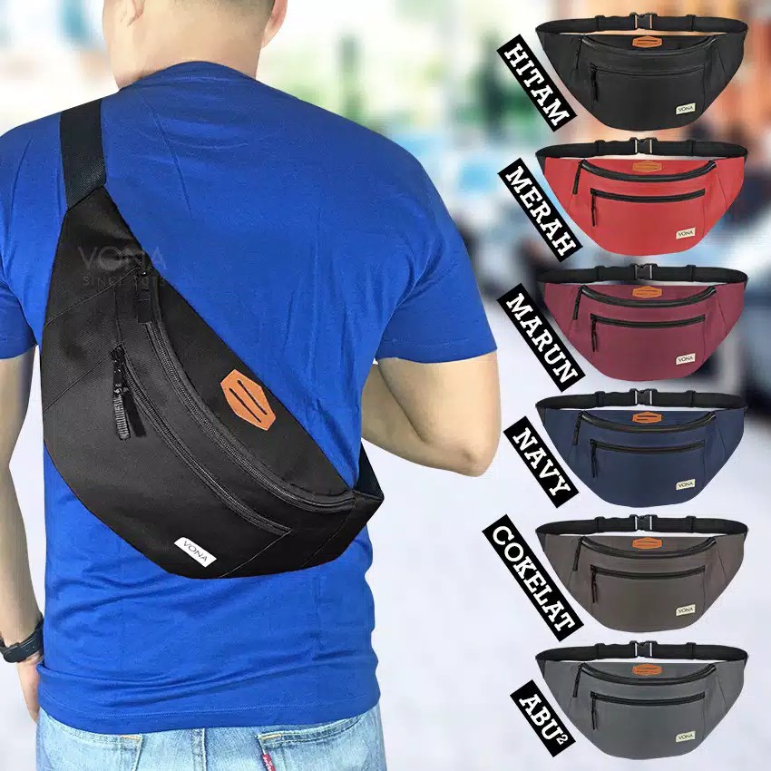 Tas slempang/selempang weistbag/waistbag pinggang pria | Shopee Indonesia