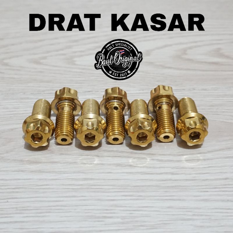 baut kaliper probolt new model gold drat kasar original heng