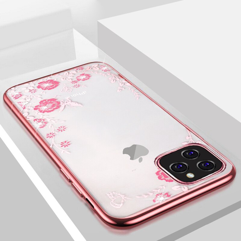 Glitter Diamond Flower Casing iPhone Xs Max XR X 7 8 Plus