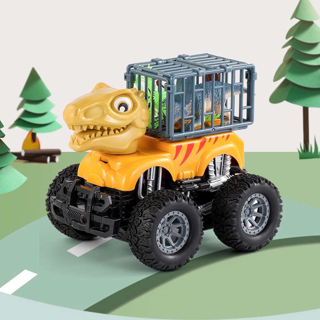 (Predolo1) Mainan Mobil Truk Pengangkut Dinosaurus Untuk Anak Laki-Laki / Perempuan