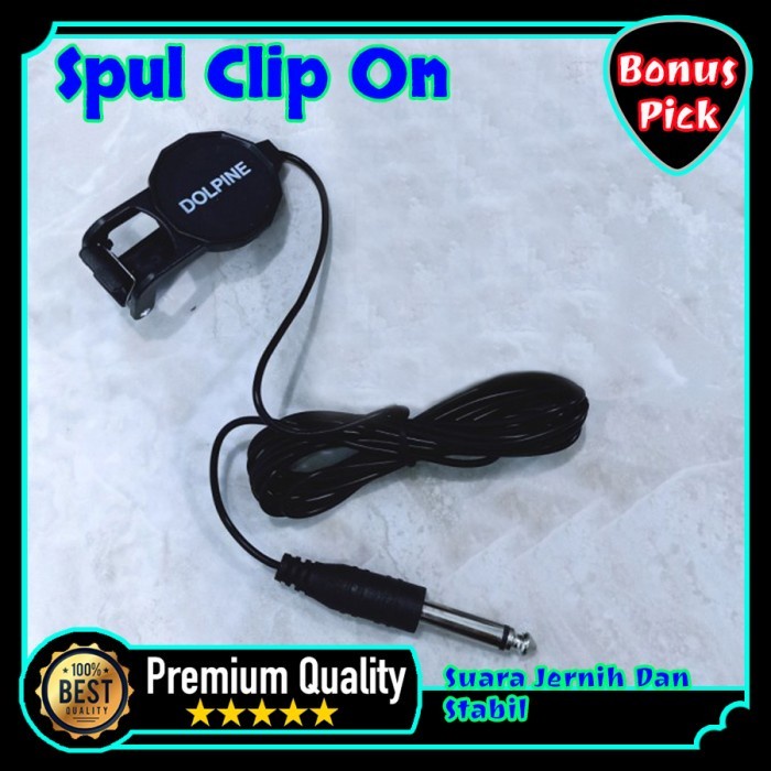 Spul Tempel Gitar, Pick Up Clip On, Equaliser Pasif Tinggal Jepit