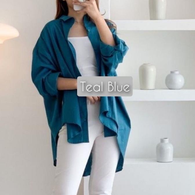 ⛄Diskon Olivia Shirt - Kemeja Oversize Linen Wanita - Kemeja Linen - Oversized Shirt Linen Import Te