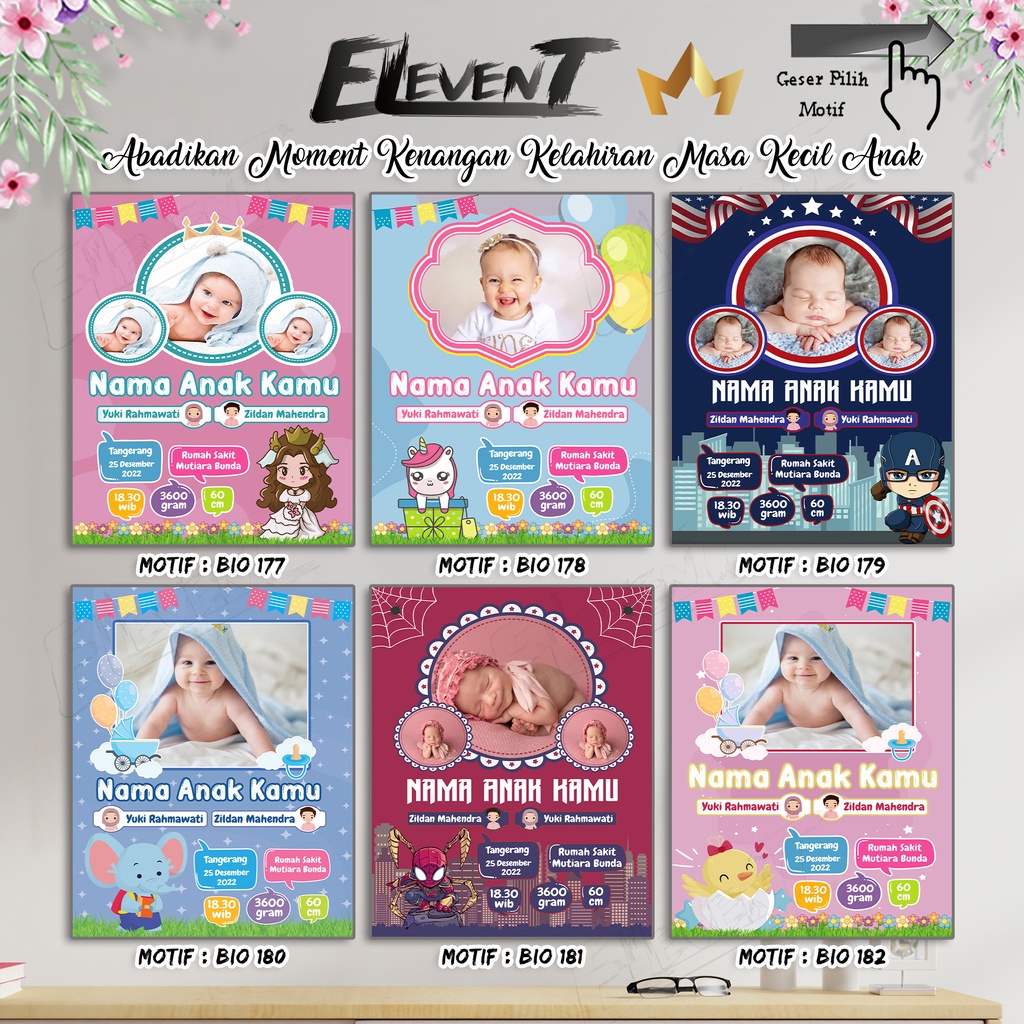 Cetak Foto Bingkai Kaca Biodata Bayi Anak Ukuran Pigura 10R 20x25 Custom Murah Hadiah Frame Unik Premium Biodata Baby Kado Bio Aesthetic Cantik Data Kelahiran Buah Hati Pajangan Walldecor Lucu Edit tercinta Bidan photo Unik Menarik Free Setting TerMurah