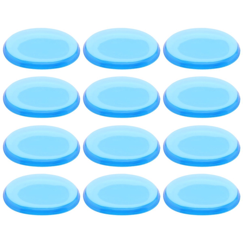 12pcs / set Pad Mute Drum Jazz Bahan Silikon Transparan 3 Warna