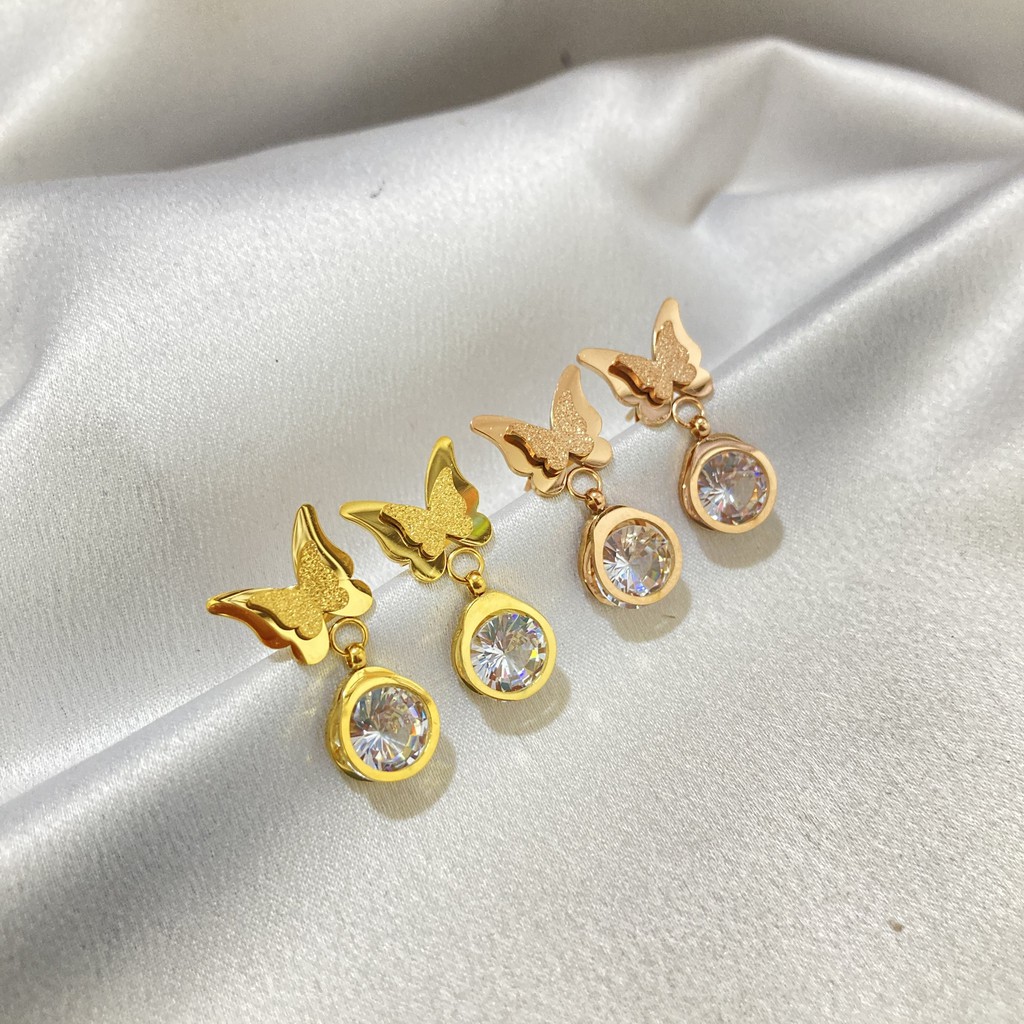 Anting Titanium Perhiasan Wanita Buterfly