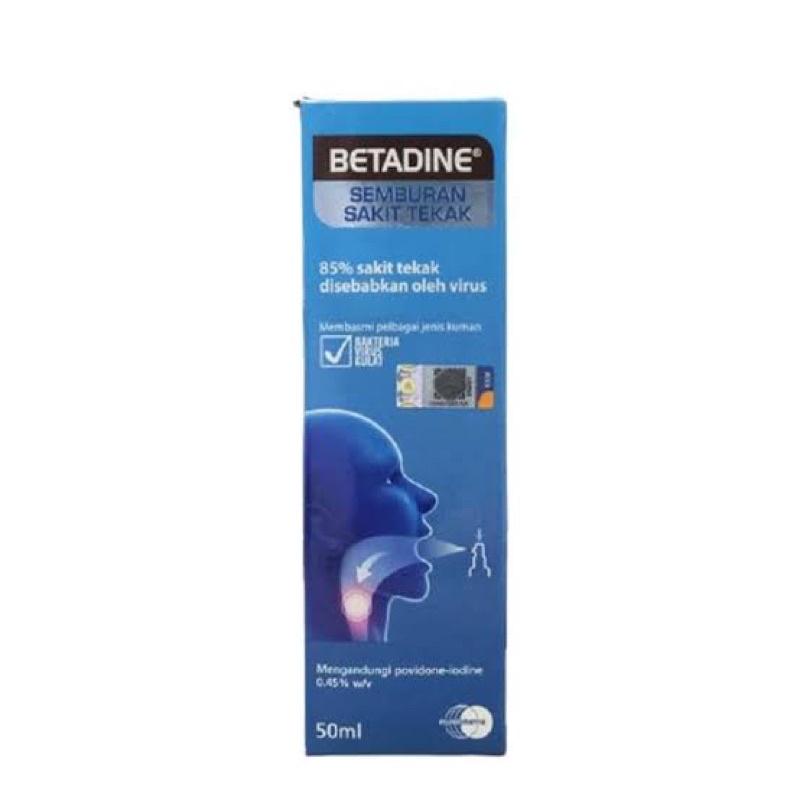 READY STOK Betadine Sore Throat Spray Sakit Nelen 50ml NASAL SPRAY READY STOK exp 2024