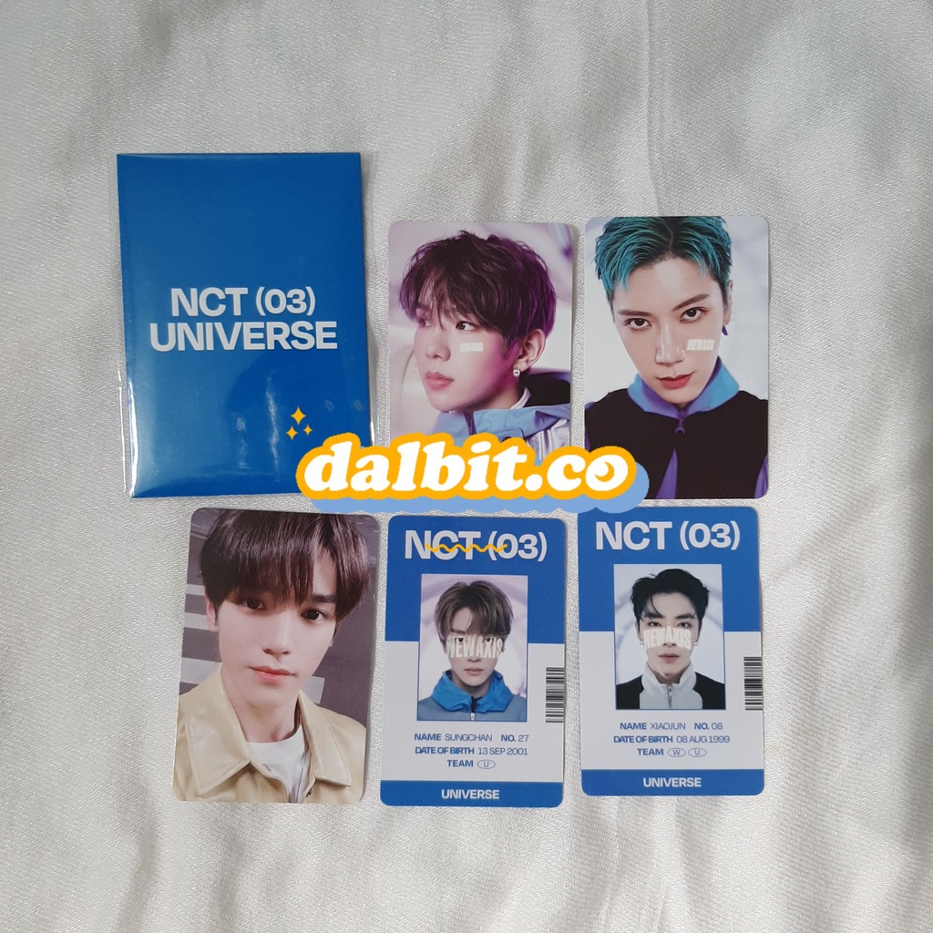 NCT 2021 UNIVERSE ID CARD, SELCA, CONCEPT PHOTOCARD / PC SEALED & UNSEALED  (TAEYONG, SUNGCHAN, XIAO