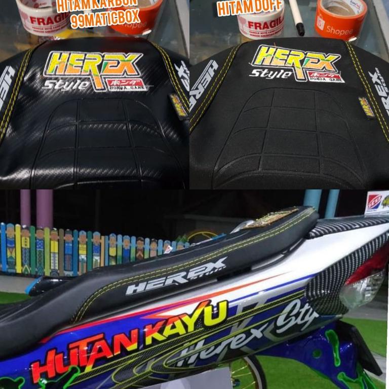 C@G (Bayar ditempat/cod) Kain cover kulit jok herex style #HEREX #HONDAGANK #TIREV #TIGER #MEGAPRO #
