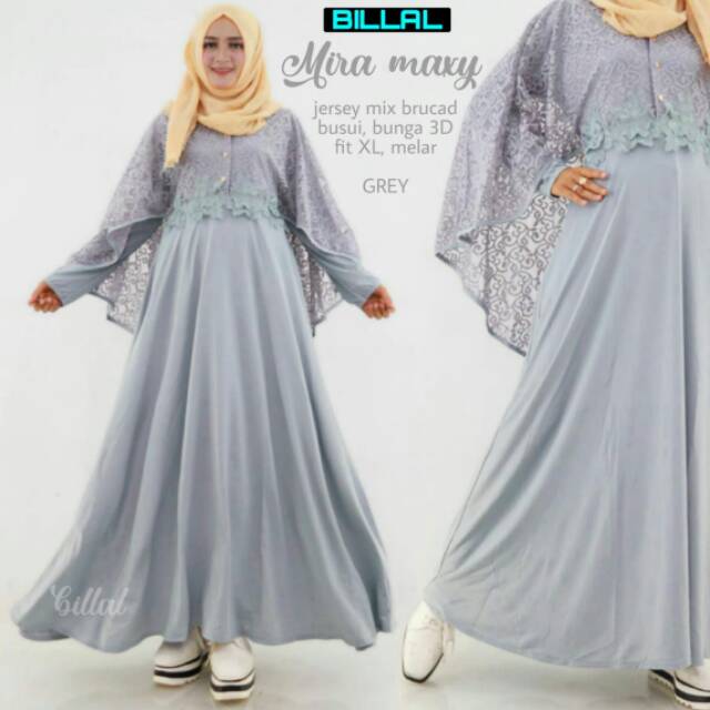 Mira maxy dress jersey mix brukat fit XL