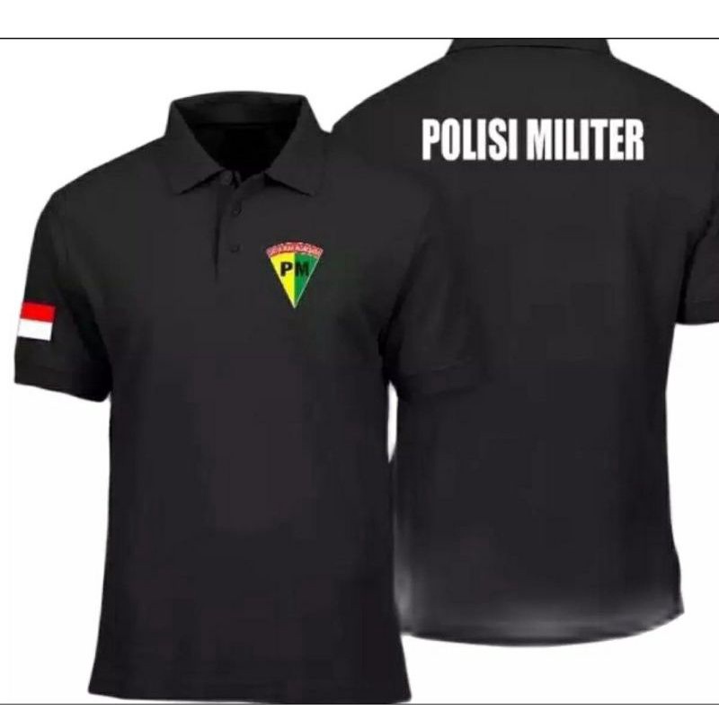 baju kerah polisi militer / kaos kerah PM / kaos kerah TNI