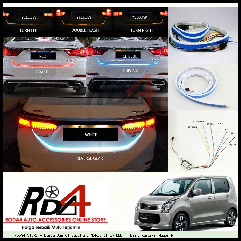 Lampu Bagasi Belakang Mobil Strip LED 4 Warna Karimun Wagon R