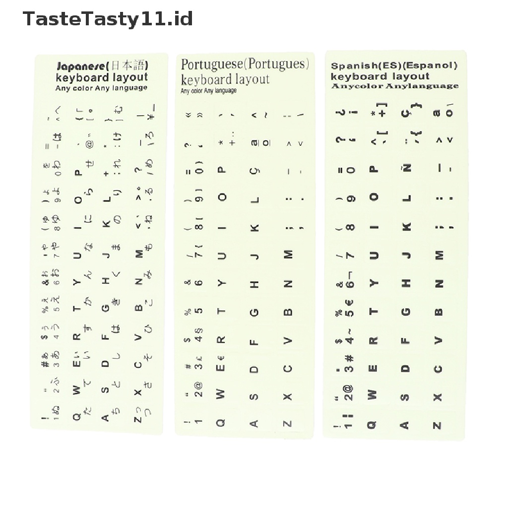 Stiker Film Pelindung Keyboard Desain Alfabet Glow In The Dark