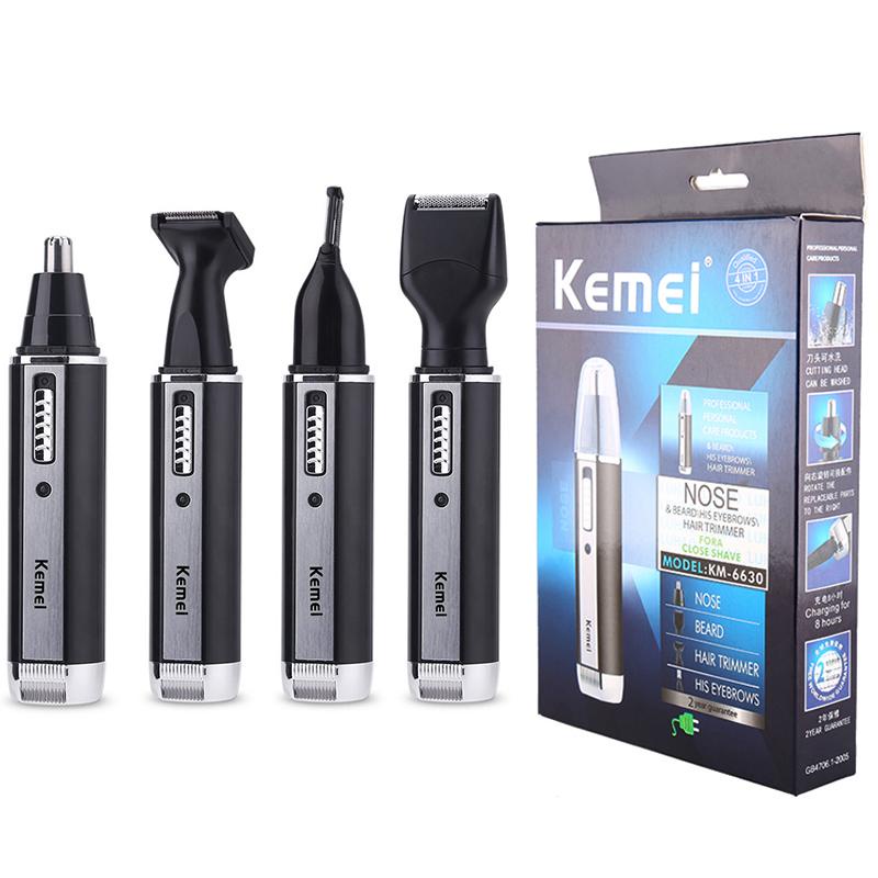 Trimmer KEMEI 6630 Shaver Alat Pencukur Kumis Jenggot Dan Bulu Hidung Sistem Cas