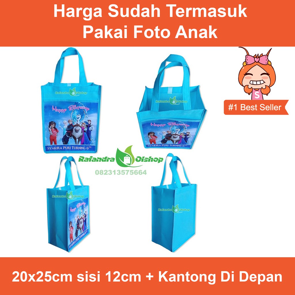 

tas ulang tahun anak pakai foto