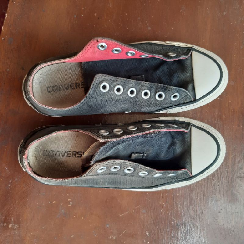 [SECOND] PRELOVED CONVERSE ORIGINAL BLACK WHITE RED UK 37