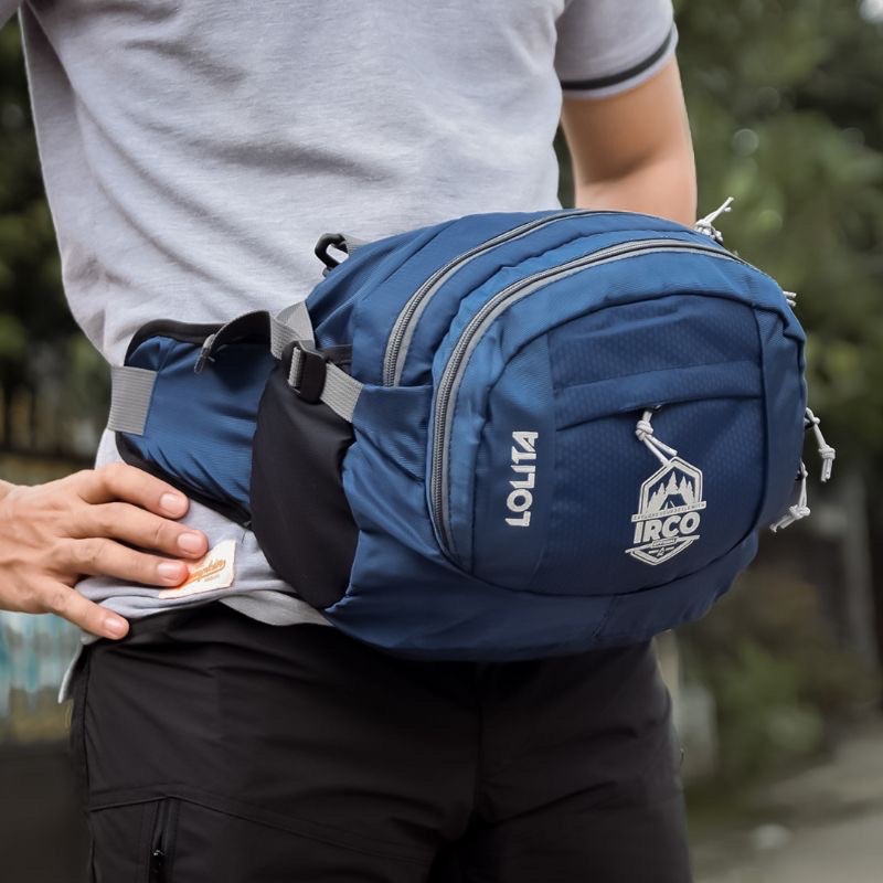 Irco Lolita Tas Selempang Bahu Outdoor - Slingbag Pria Wanita Stylist - Biru Navy
