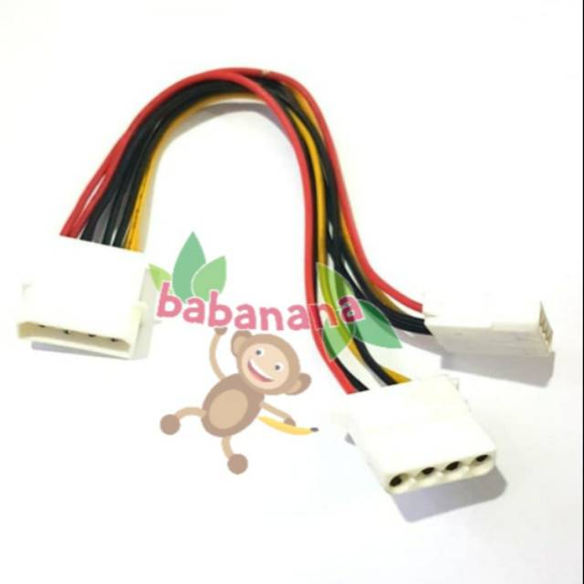 Kabel Molex Splitter putih cabang cable pc power fan case computer