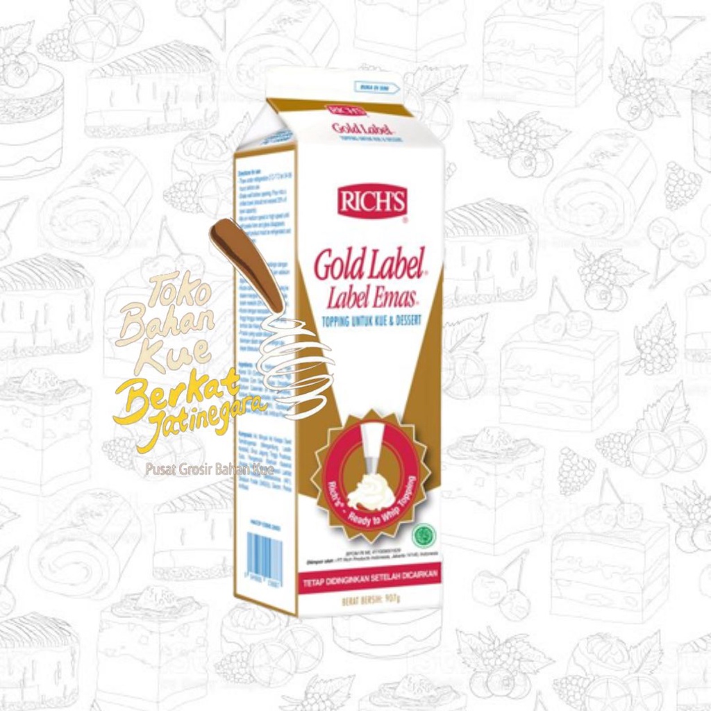 

RICH'S GOLD LABEL WHIPPING CREAM 907 GR