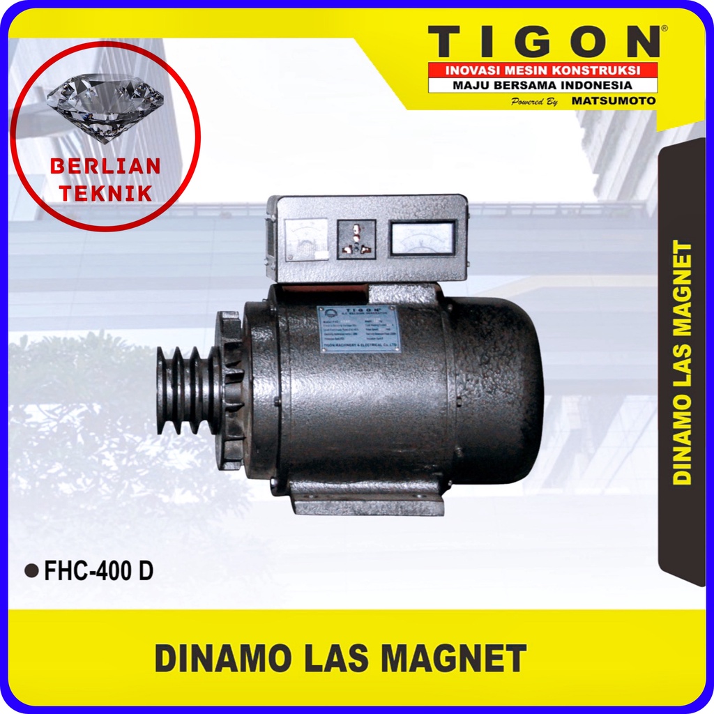 Dinamo Las Magnet AC DC Tigon FHC 400 D Welder Generator