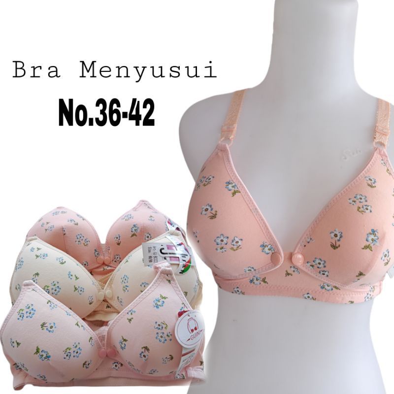 BH MENYUSUI MOTIF BINTIK DAN BUNGA BRA MENYUSUI BUMIL NIFAS