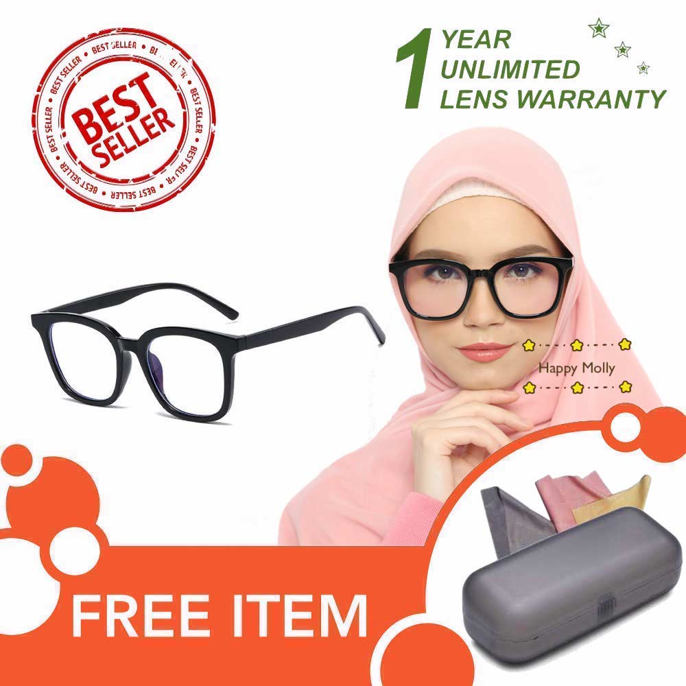 Kacamata Anti Radiasi Blue Ray Lens (Design Korea) Unisex - HM8035 ( Group ) FREE Kotak Kacamata