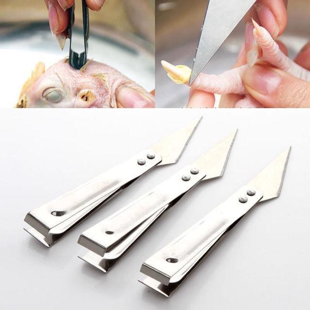Pinset Pencabut Bulu Ayam - Pisau Potong Kulit Ayam Cabutan Bulu Ayam