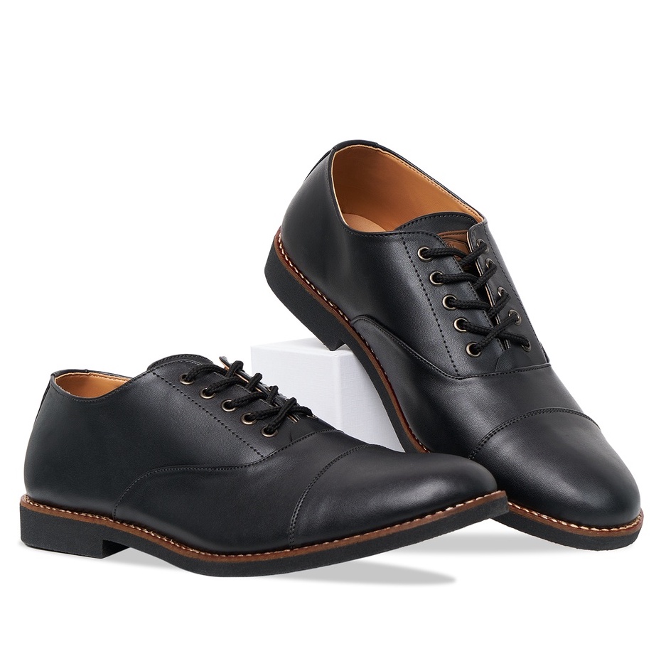 Sepatu Kerja Pria Original Eight Oxford Black TotoSuryo x Eight Dream Sepatu Pantofel Formal Kantor 