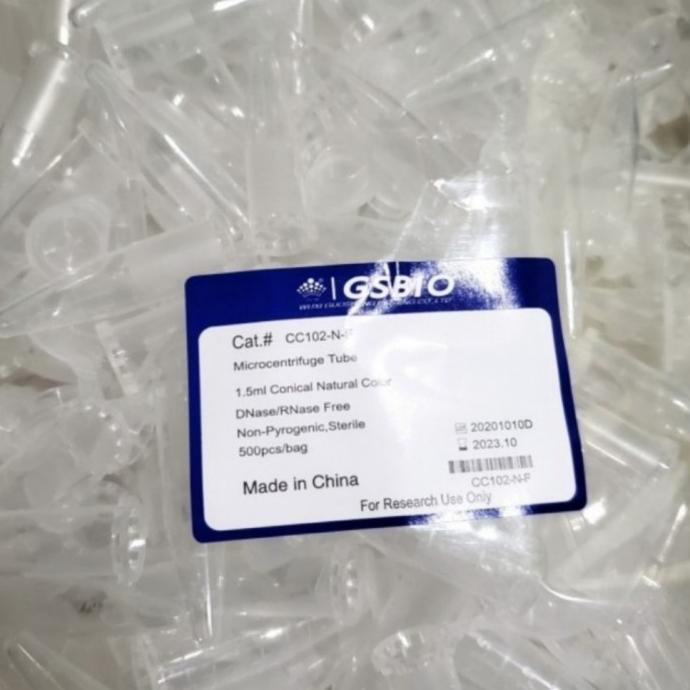 microcentrifuge tube gsbio I microtube sterile I 0.5 - 1.5 - 2 ml