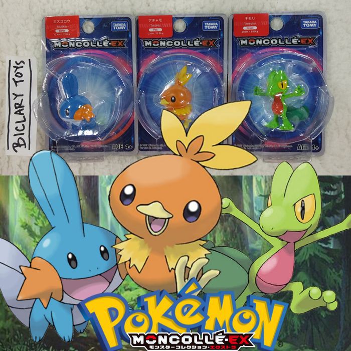 Moncolle Pokemon EX SET Torchic Treecko Mudkip Takara Tomy ORI