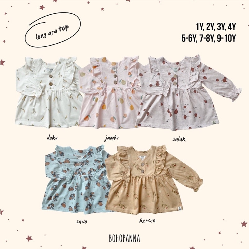 [COD] BOHOPANNA / BOHOBABY LONG ARA TOP - Long Ara Top Bohopanna - Atasan Bohopanna - Atasan Anak Pe