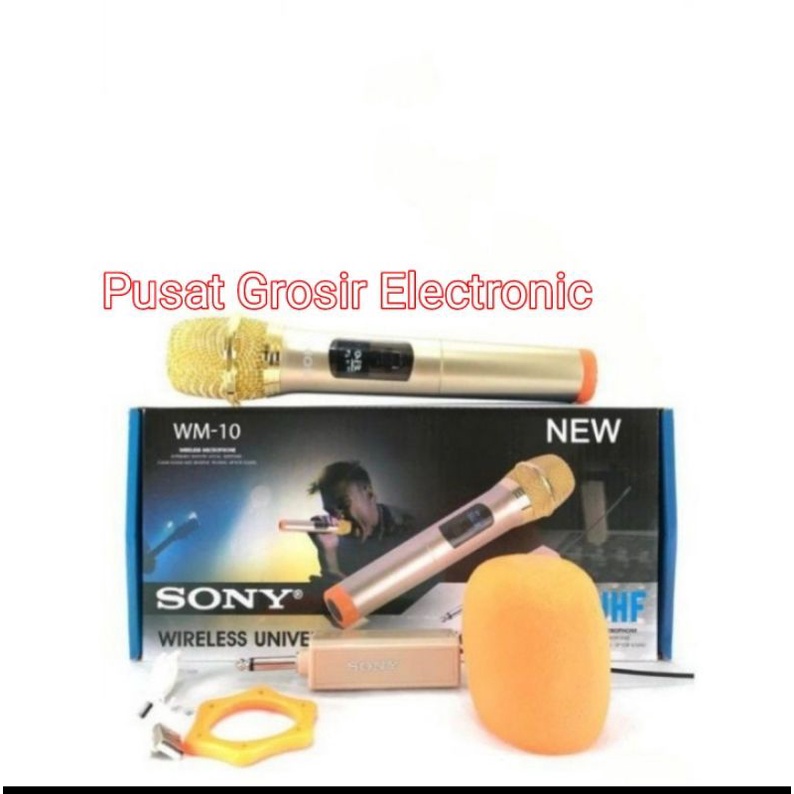 MIC WIRELESS SONY WM10 SINGLE MIC HANDLE PEGANG MICROPHONE WIRELESS SONY WM 10