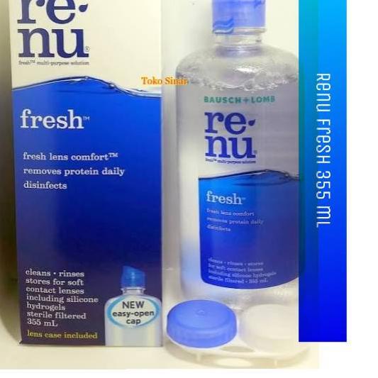 Paling Bagus Lr 037 Cairan Air Pembersih Softlens Renu Fresh 355 Ml Tidak Perih Di Mata Shopee Indonesia