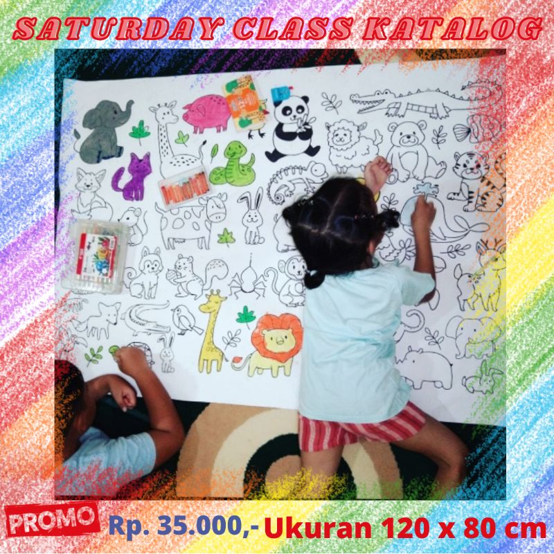 

Kertas Mewarnai Ukuran 120 x 80 CM/ Poster Mewarnai Ukuran Raksasa / Happiedoo Giant Coloring Sheet / Giant Coloring Poster / Kertas Mewarnai / Saturday Class Katalog / Mainan